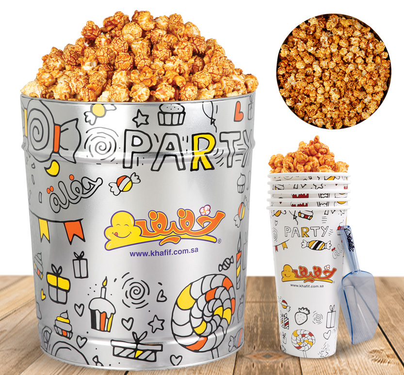 Popcorn Giant 3.5 Gallon One Flavor + Scooper + 15 Cups